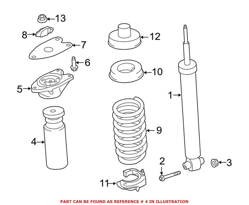 BMW Suspension Strut Bellows - Rear 33536855439